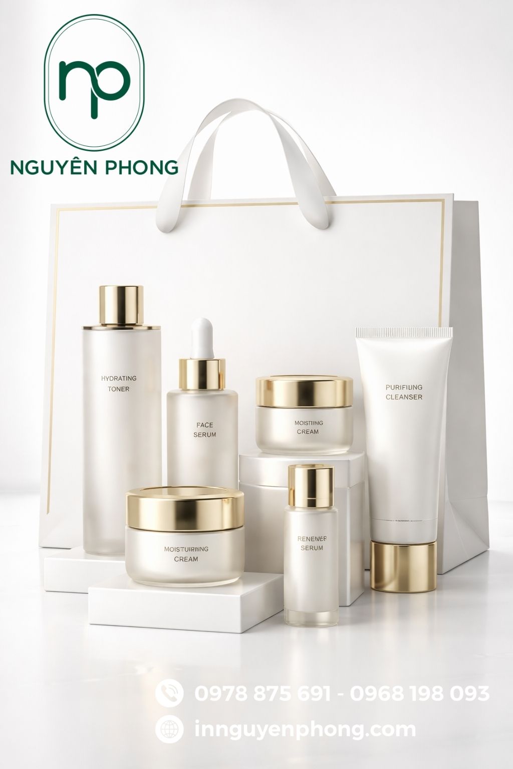 Mẫu túi giấy đựng mỹ phẩm đơn giản 